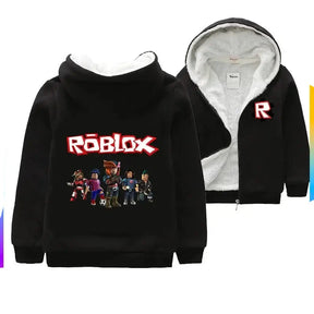 Casaco-Infantil-Roblox-de-Algodão-Peluciado-Preto-Raizza-Kids