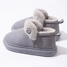 Pantufa Peluciada Unissex com Solado EVA cor Cinza tamanho 42-43 Raizza Kids