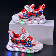 Tênis Infantil Masculino Homem Aranha Spider Led