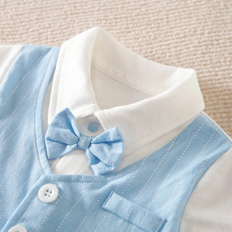 Body Bebê Menino Gentleman com Gravata detalhe 4 Raizza Kids