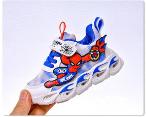 Tênis Infantil Masculino Homem Aranha Spider Led