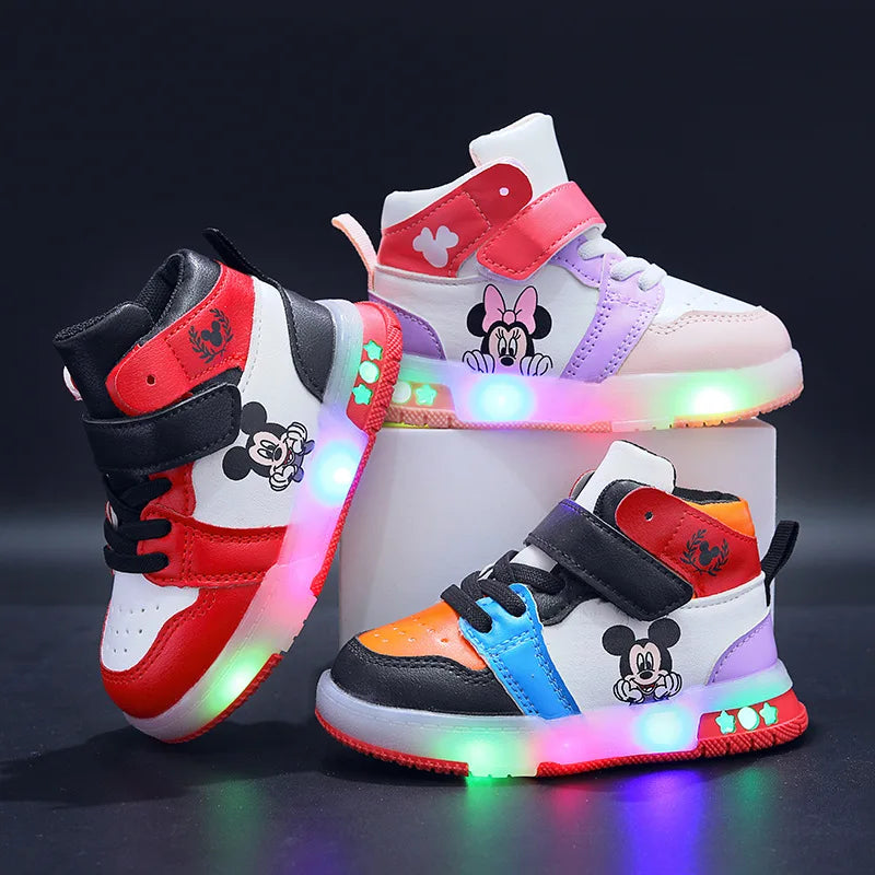 Tênis Infantil Mickey e Minnie de Led