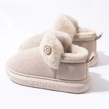 Pantufa Peluciada Unissex com Solado EVA cor Cáqui tamanho 36-37 Raizza Kids