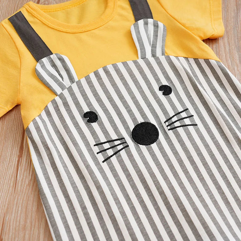 Romper Bebê Ratinho com Orelhinhas detalhe 4 Raizza Kids