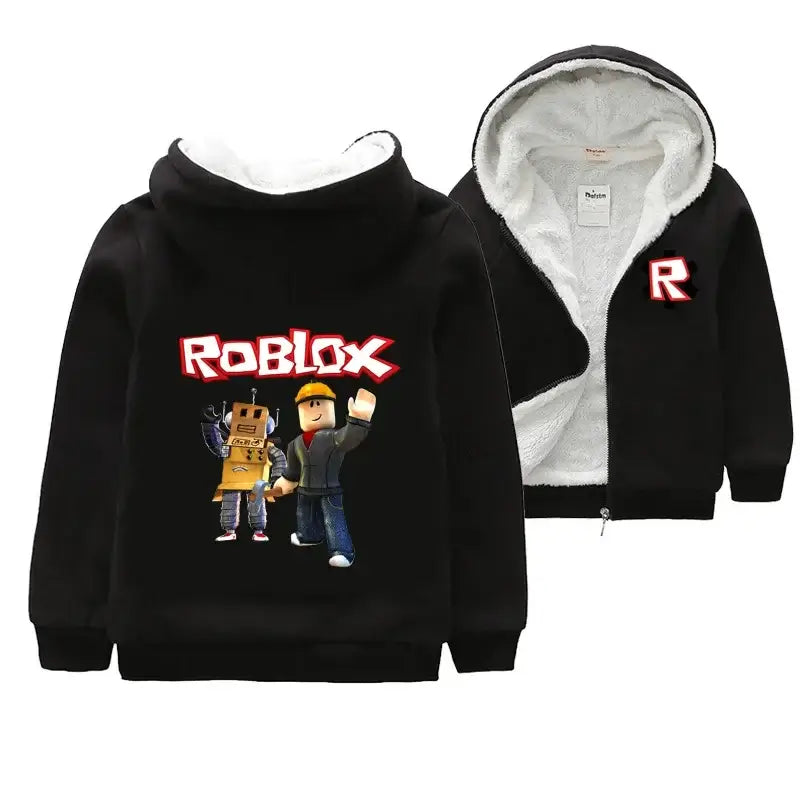 Casaco-Infantil-Roblox-de-Algodão-Peluciado-Preto-Raizza-Kids