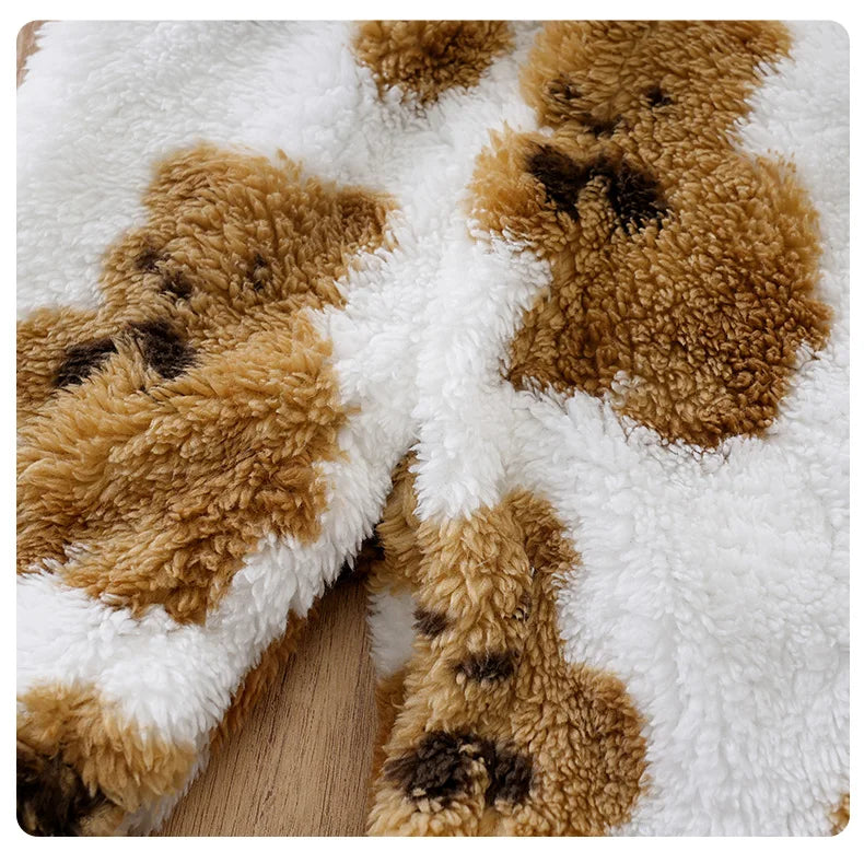 Macacão Bebê Inverno Urso Branco detalhe 11 Raizza Kids