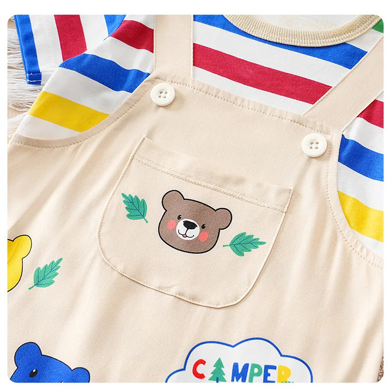 Body Bebê Urso Arco-Íris com Bolso detalhe 10 Raizza Kids
