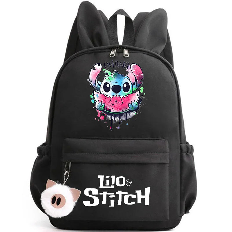 Mochila Escolar Stitch Espaçosa