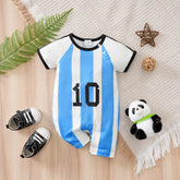 Body Bebê Futebol Camisa 10 Azul e Branco cor Azul e Branco tamanho 1 a 3 meses Raizza Kids