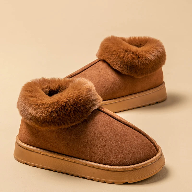 Pantufa Masculina Botinha Peluciada cor Café tamanho 44-45 Raizza Kids