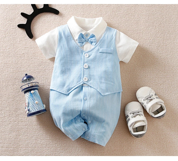 Body Bebê Menino Gentleman com Gravata detalhe 11 Raizza Kids
