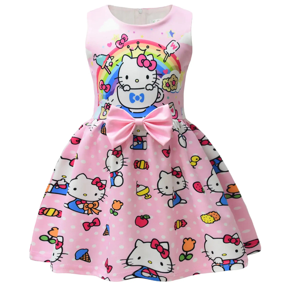 Vestido Infantil Hello Kitty Festa