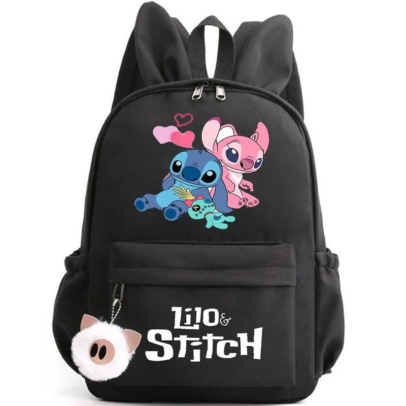 Mochila Escolar Stitch Espaçosa