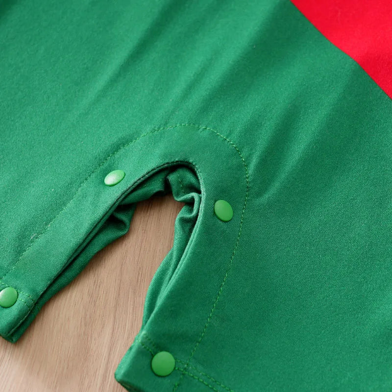 Body Bebê Futebol Camisa 7 Vermelho e Verde detalhe 6 Raizza Kids