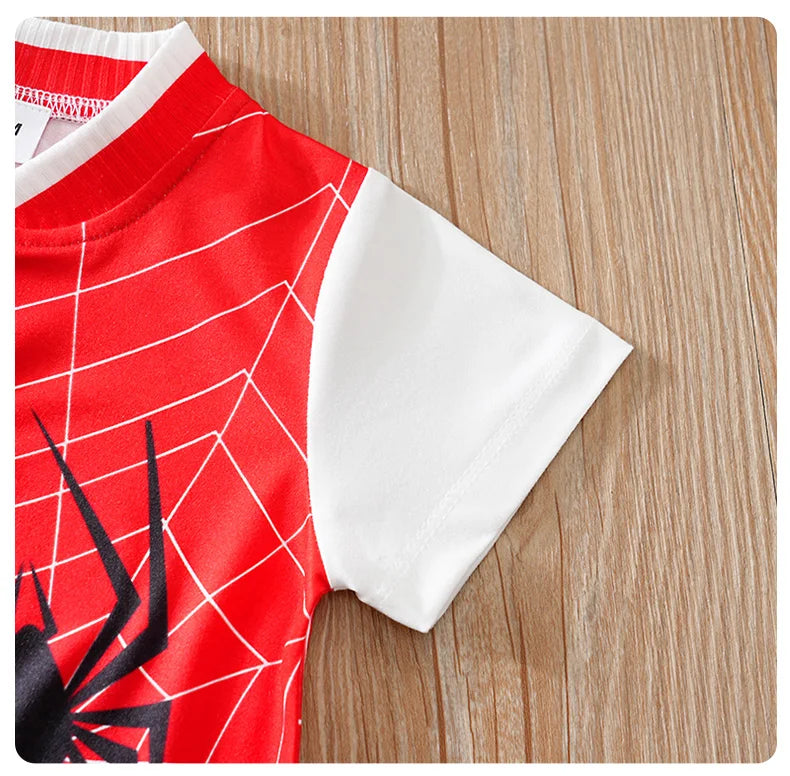 Body Bebê Menino Aranha Vermelho e Preto detalhe 13 Raizza Kids