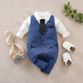 Macacão Bebê Menino Festa Gentleman Azul cor Azul tamanho 12 a 18 meses Raizza Kids