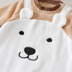 Macacão Bebê Inverno Flanela Neve detalhe 4 Raizza Kids