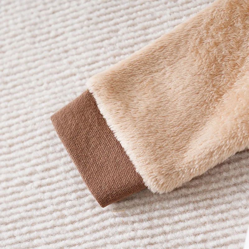 Macacão Bebê Inverno Flanela Neve detalhe 5 Raizza Kids