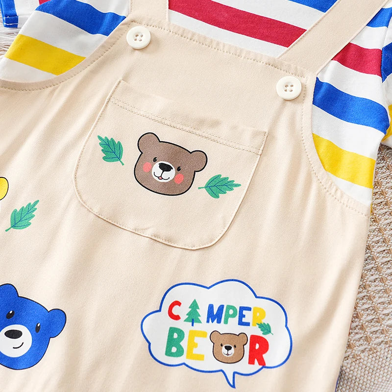 Body Bebê Urso Arco-Íris com Bolso detalhe 4 Raizza Kids