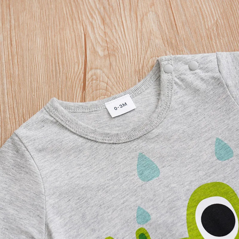 Body Bebê Crocodilo 3D em Algodão detalhe 5 Raizza Kids