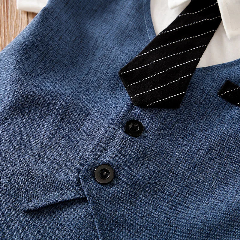 Body Bebê Gentleman Manga Curta detalhe 4 Raizza Kids