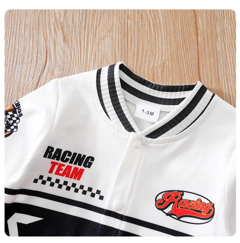Macacão Bebê Corrida Racing detalhe 11 Raizza Kids