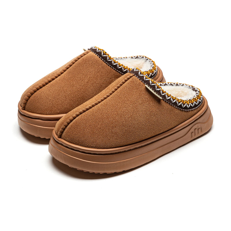 Pantufa Botinha Peluciada Adulto cor Chocolate tamanho 36-37 Raizza Kids
