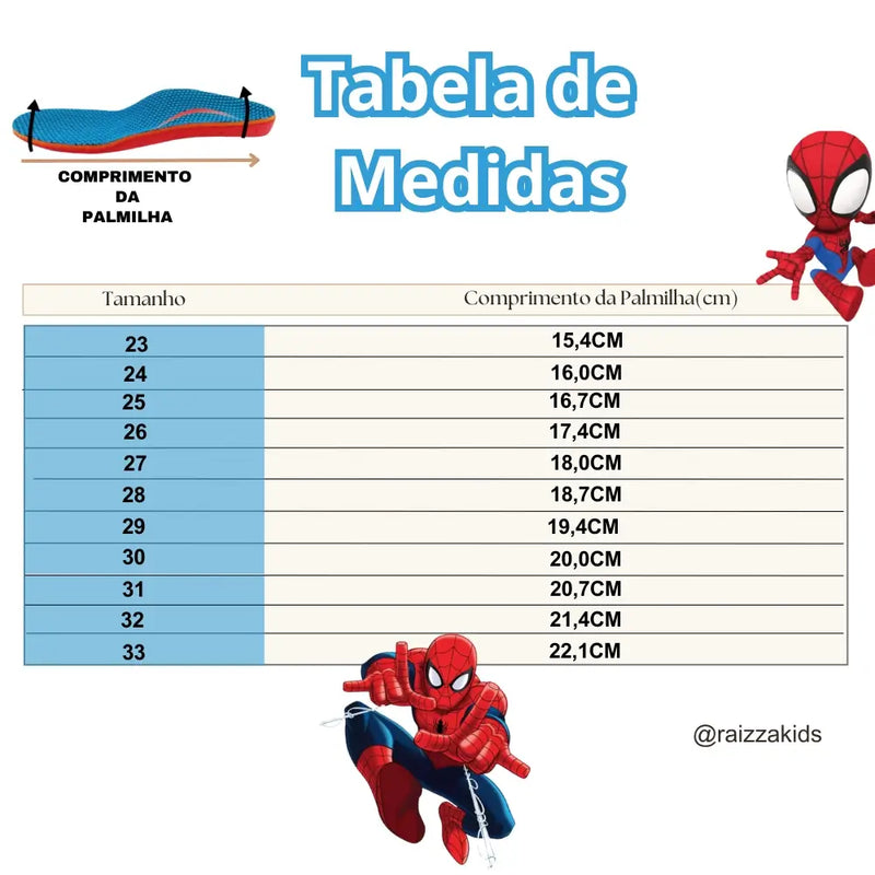 Sandália Homem Aranha Spider