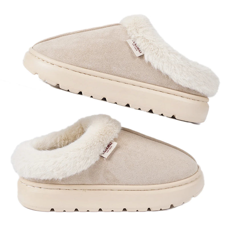 Pantufa de Inverno Peluciada Adulto cor Bege Liso tamanho 44-45 Raizza Kids