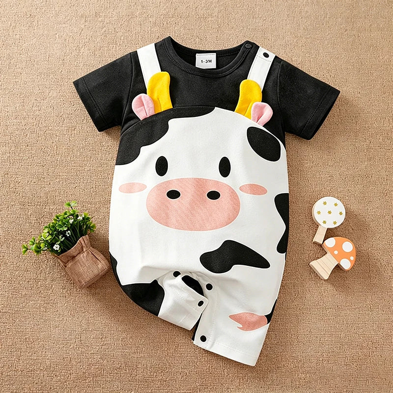Body Bebê Vaquinha com Chifrinhos detalhe 3 Raizza Kids
