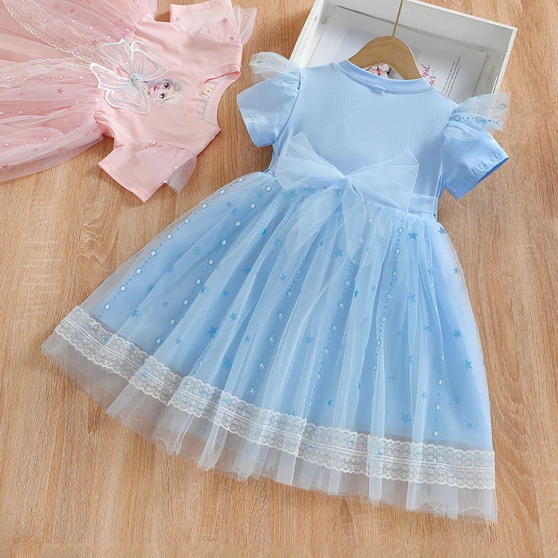 Vestido Infantil Frozen Elegante