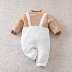 Macacão Bebê Inverno Flanela Neve detalhe 2 Raizza Kids