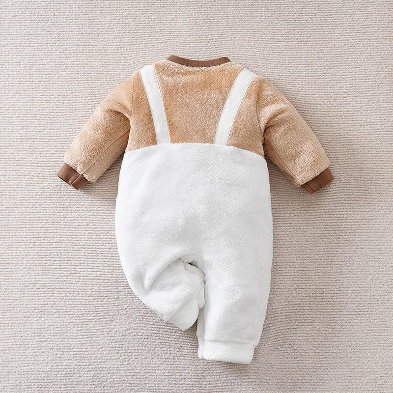 Macacão Bebê Inverno Flanela Neve detalhe 2 Raizza Kids