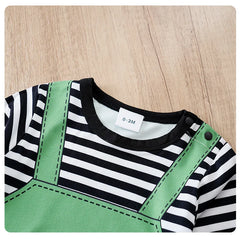 Macacão Bebê Menino Zebra Verde detalhe 10 Raizza Kids