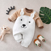 Macacão Bebê Inverno Flanela Neve cor Branco tamanho 6 a 9 meses Raizza Kids