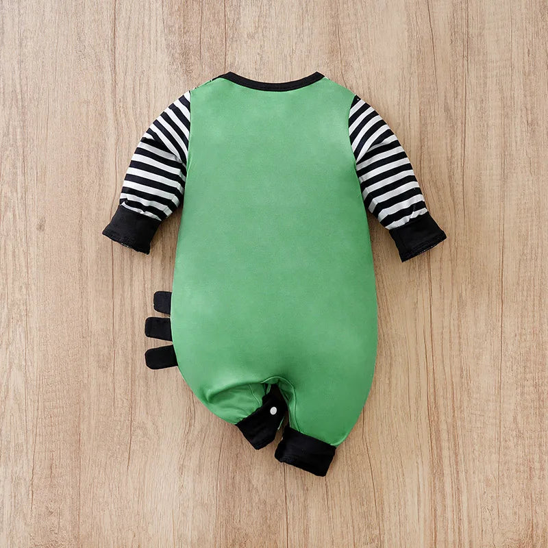 Macacão Bebê Menino Zebra Verde detalhe 2 Raizza Kids