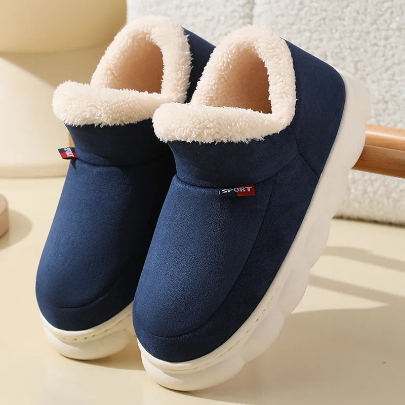 Pantufa de Inverno Peluciada Adulto cor Azul Peluciado tamanho 44-45 Raizza Kids