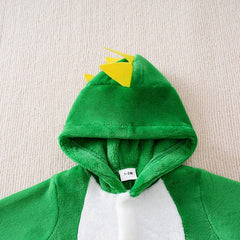Macacão Bebê Inverno Crocodilo em Flanela detalhe 3 Raizza Kids