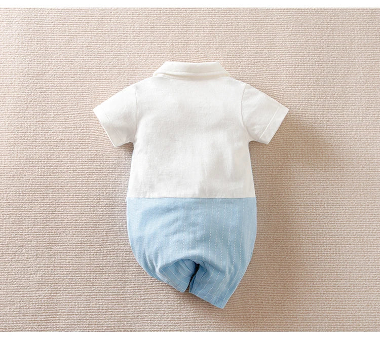 Body Bebê Menino Gentleman com Gravata detalhe 12 Raizza Kids