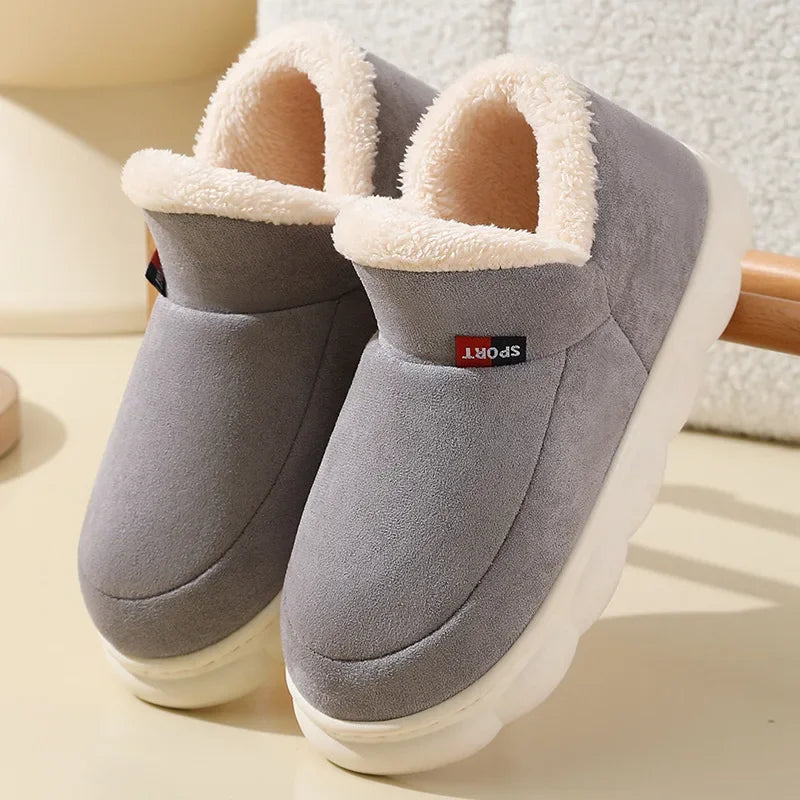 Pantufa de Inverno Peluciada Adulto cor Cinza Peluciado tamanho 44-45 Raizza Kids