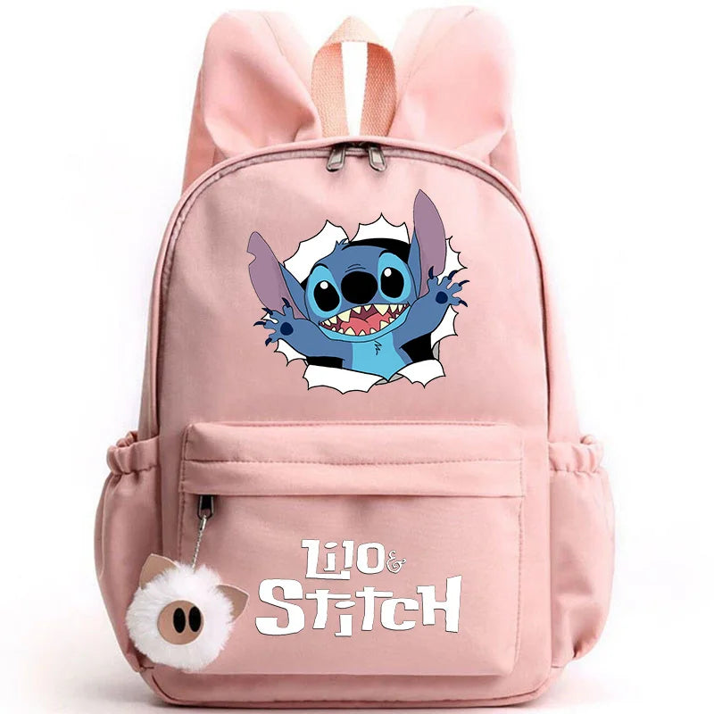 Mochila Escolar Stitch Espaçosa