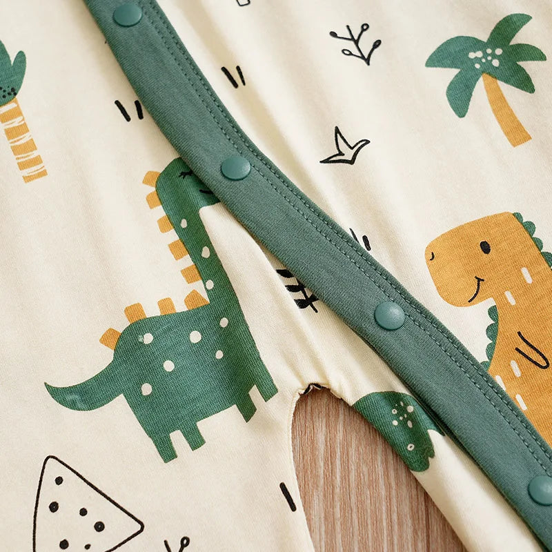 Macacão Bebê Dinossauro em Algodão detalhe 5 Raizza Kids