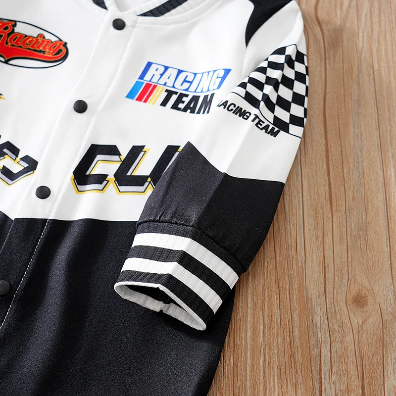 Macacão Bebê Corrida Racing detalhe 5 Raizza Kids