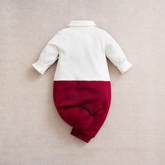 Macacão Bebê Menino Gentleman com Gravata detalhe 2 Raizza Kids