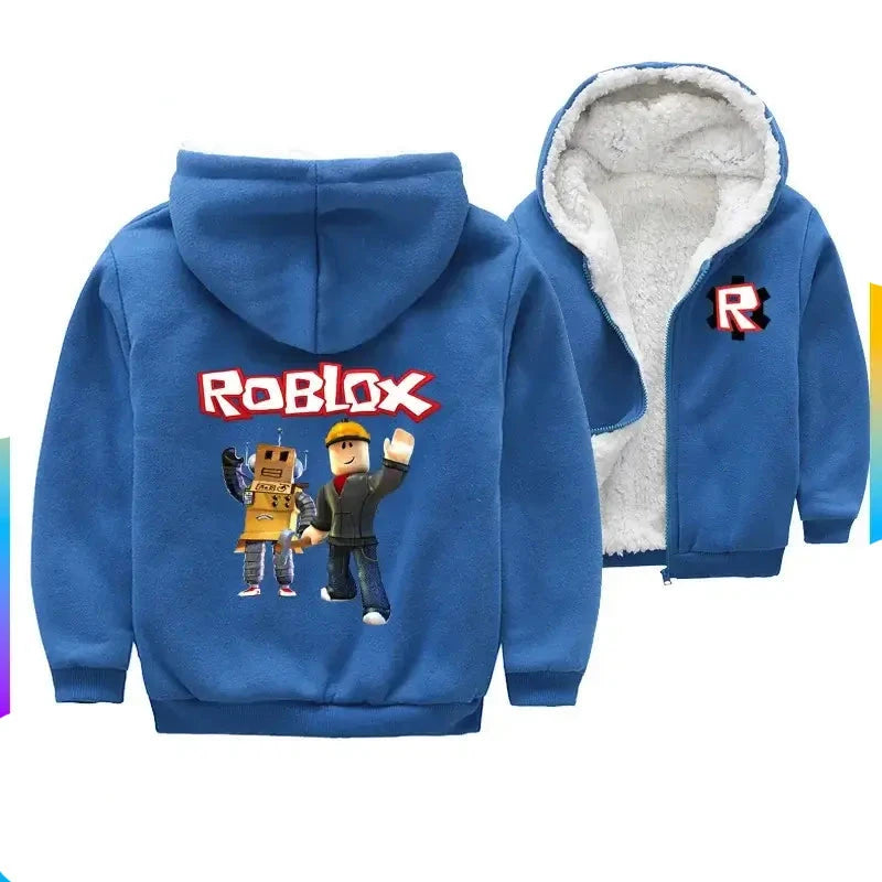 Casaco-Infantil-Roblox-de-Algodão-Peluciado-Azul-Raizza-Kids