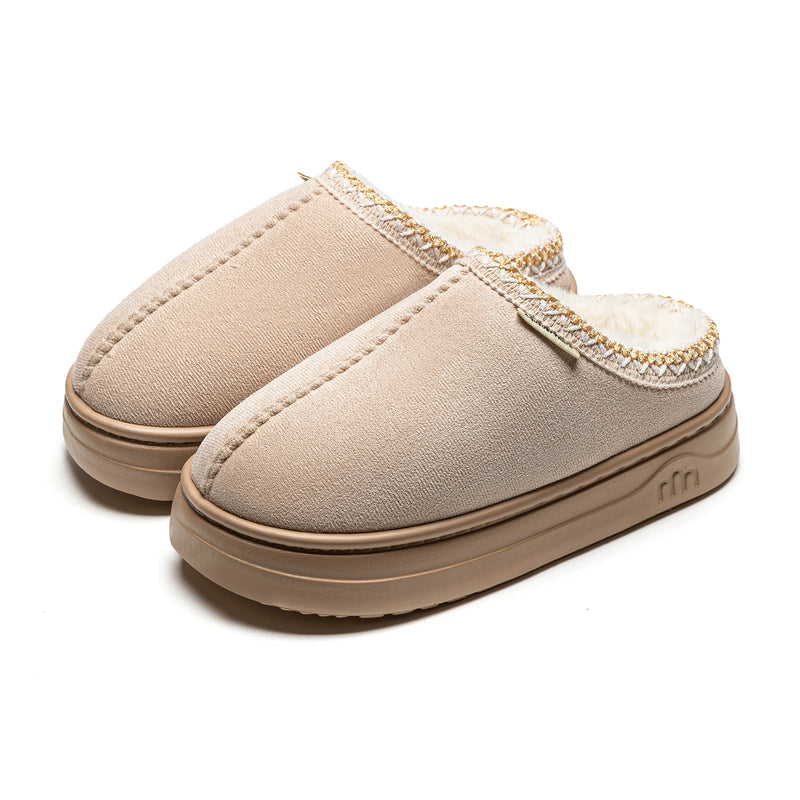 Pantufa Botinha Peluciada Adulto cor Cáqui tamanho 44-45 Raizza Kids
