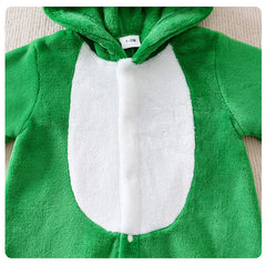 Macacão Bebê Inverno Crocodilo em Flanela detalhe 10 Raizza Kids