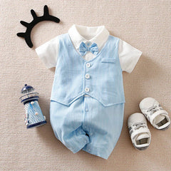 Body Bebê Menino Gentleman com Gravata detalhe 2 Raizza Kids