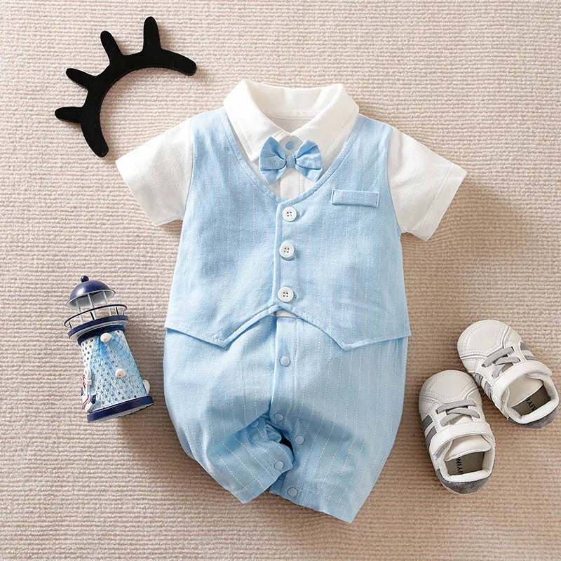 Body Bebê Menino Gentleman com Gravata detalhe 2 Raizza Kids