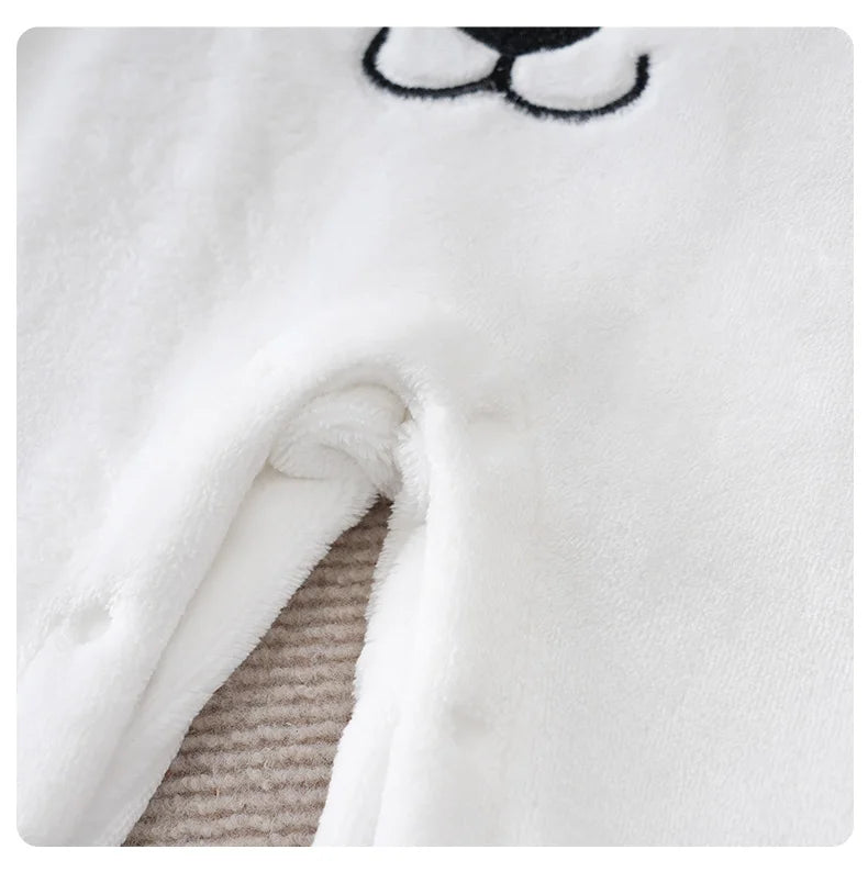 Macacão Bebê Inverno Flanela Neve detalhe 14 Raizza Kids